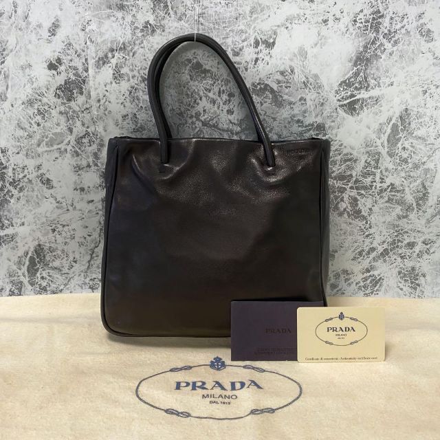 PRADA - 極美品 PRADA プラダ ミニ ハンドバッグ レザー ブラック ロゴ ...