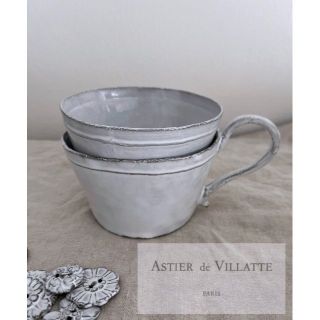 アスティエドヴィラット(ASTIER de VILLATTE)のAstier de Villatte Simple 2個セット カップ(グラス/カップ)