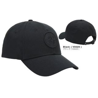 STONE ISLAND ロゴ ベースボールCAP 黒 - キャップ