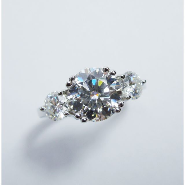 約9号 3EX 合計2.8ct モアサナイト リング 指輪2ct0.4ct×2 | www.tspea.org
