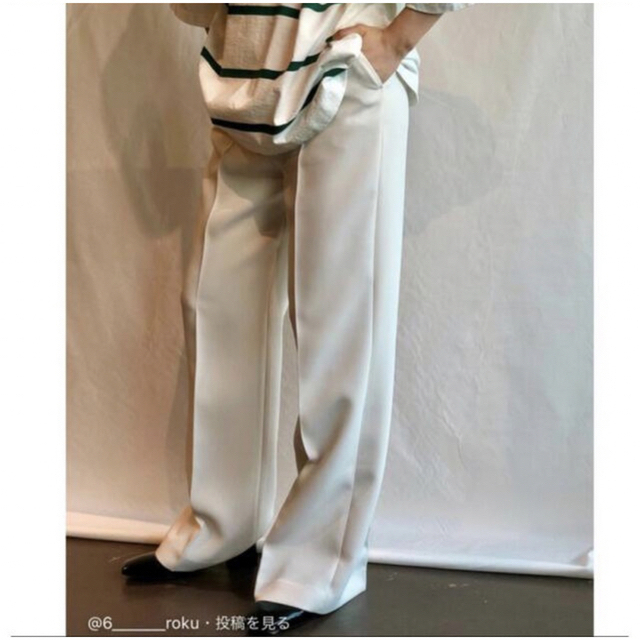 ＜6(ROKU)＞POLYESTER RAYON BOOTCUT PANTS