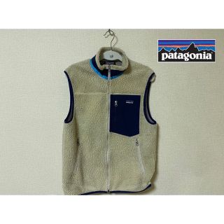 美品【Patagonia】パタゴニア レトロベスト　ベージュ×レッド