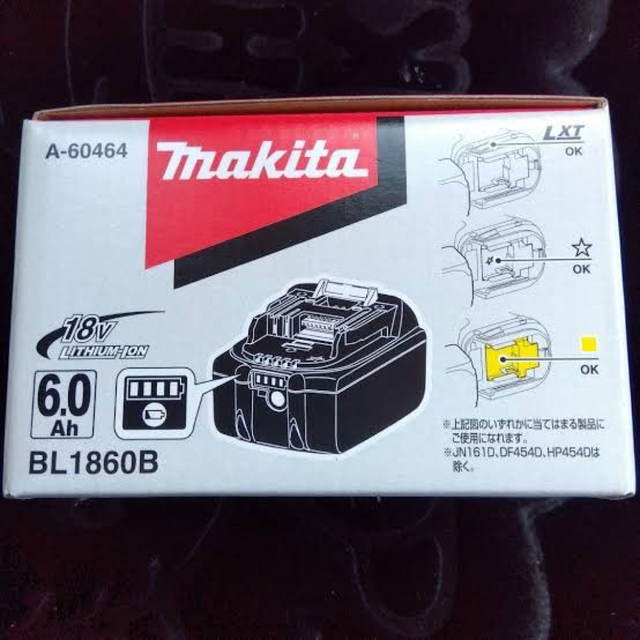 makita マキタ　純正品バッテリー　BL1860B 18v 6A