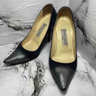 ジミーチュウ(JIMMY CHOO)の【一点物】☆jimmy choo☆スエードパンプス☆23☆黒(ハイヒール/パンプス)