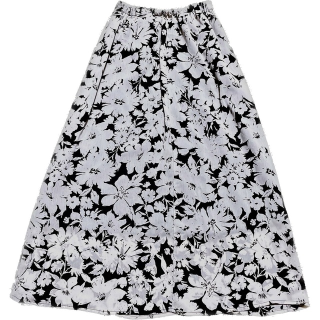 GU(ジーユー)のGU ジーユー 花柄 フレアスカート ホワイト レディースのスカート(ロングスカート)の商品写真