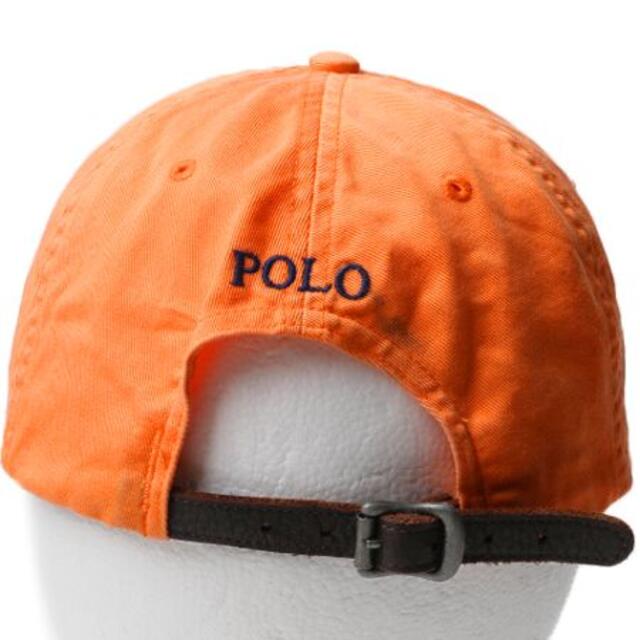 Ralph Lauren(ラルフローレン)のポロ ラルフローレン ポニー刺繍 ベースボール キャップ オレンジ 帽子 本革 メンズの帽子(キャップ)の商品写真