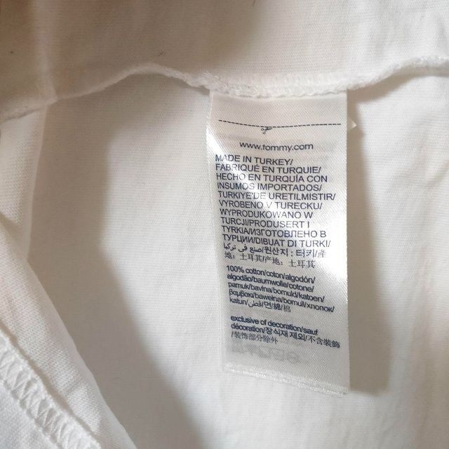 TOMMY HILFIGER(トミーヒルフィガー)の【2点】トミーヒルフィガー ホワイト 長袖Tシャツ × 半袖Tシャツ メンズL メンズのトップス(Tシャツ/カットソー(七分/長袖))の商品写真
