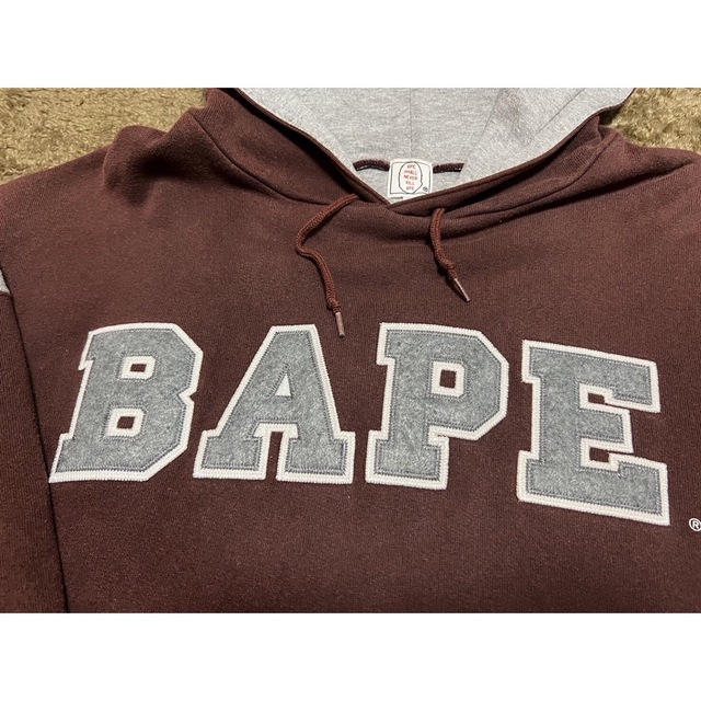 00s  A BATHING APE アラビア文字 パーカー ボロスウェット