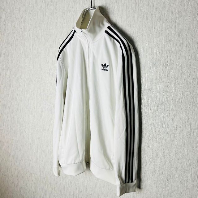 adidas(アディダス)の0398美品✨adidasトラックジャケットべッケンバウアーホワイト×ブラックL メンズのトップス(ジャージ)の商品写真