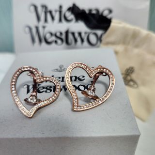 ヴィヴィアンウエストウッド(Vivienne Westwood)のヴィヴィアンウエストウッド ピアス ハート ピンクゴールド オーブ 2way(ピアス)