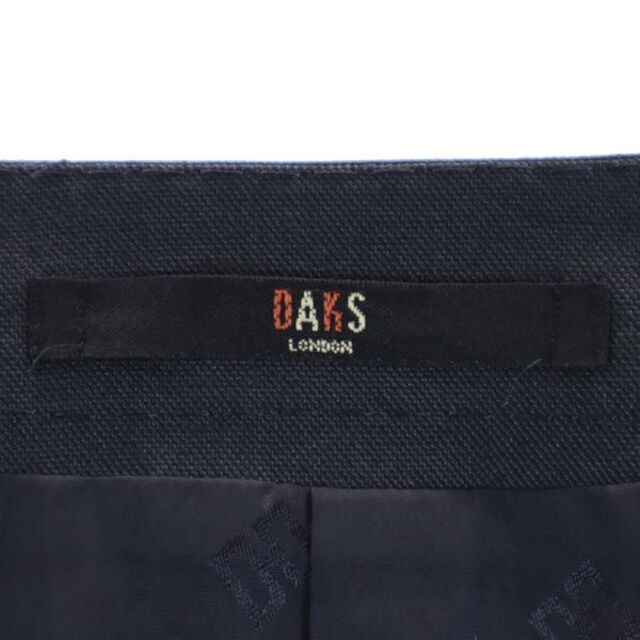 DAKS(ダックス)のダックス 日本製 ウールブレンド ノーカラージャケット 42 ネイビー系 DAKS レディース 【中古】  【230405】 レディースのジャケット/アウター(ロングコート)の商品写真