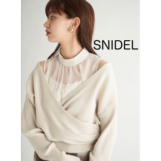 スナイデル(SNIDEL)の美品♡SNIDEL カシュクールレイヤードニットプルオーバー(カットソー(長袖/七分))