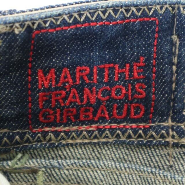 MARITHE + FRANCOIS GIRBAUD(マリテフランソワジルボー)のマリテフランソワジルボー ダメージ加工 ブーツカット デニムパンツ SS MARITHE + FRANCOIS GIRBAUD ジーパン レディース 【中古】  【230405】 レディースのパンツ(ショートパンツ)の商品写真