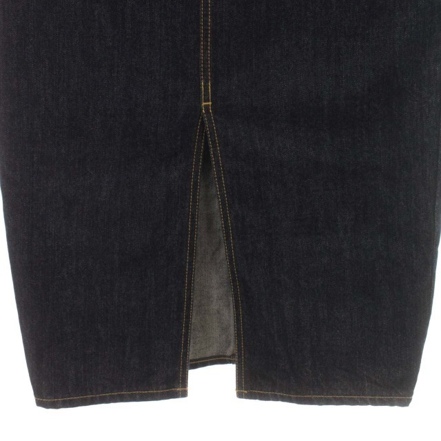 BLACK by moussy(ブラックバイマウジー)のブラック バイ マウジー デニムスカート ロング タイト 2 M 紺 レディースのスカート(ロングスカート)の商品写真