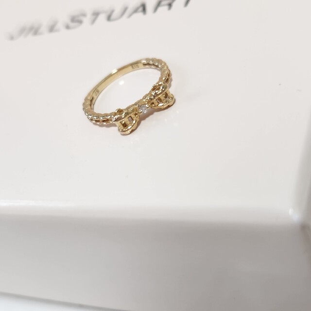 JILLSTUART(ジルスチュアート)のJILLSTUART ピンキーリング 2号 リボン イエローゴールド k10 レディースのアクセサリー(リング(指輪))の商品写真