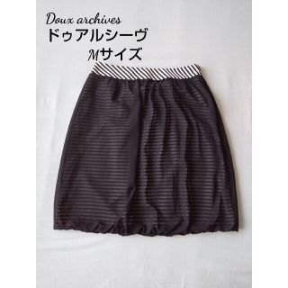 ドゥアルシーヴ(Doux archives)の♡美品♡ドゥアルシーヴ ひざ丈スカート シースルー 黒(ひざ丈スカート)