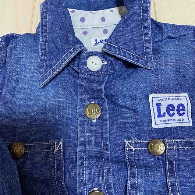 Lee(リー)のLee デニムシャツワンピース　110 キッズ/ベビー/マタニティのキッズ服女の子用(90cm~)(ワンピース)の商品写真