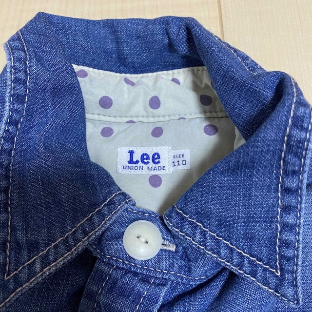 Lee(リー)のLee デニムシャツワンピース　110 キッズ/ベビー/マタニティのキッズ服女の子用(90cm~)(ワンピース)の商品写真