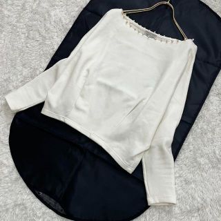美品✨セブンテン パールスエットプルオーバー ドルマンスリーブ 白