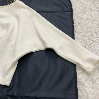美品✨セブンテン パールスエットプルオーバー ドルマンスリーブ 白 ホワイト S