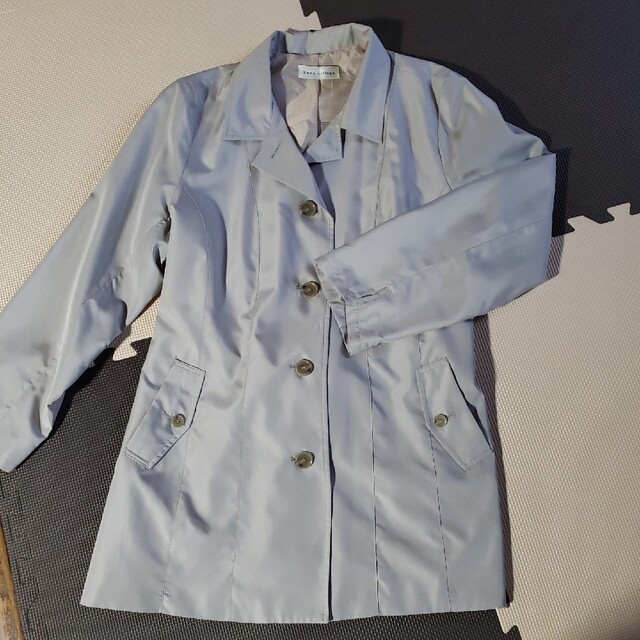 春コート　お値下げ　グレーベージュ　大きなサイズ レディースのジャケット/アウター(トレンチコート)の商品写真