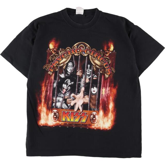 90年代 T-AMERICA KISS キッス PSYCHO CIRCUS サイコサーカス LIVE IN 3D 両面プリント バンドTシャツ バンT USA製 メンズXL ヴィンテージ /eaa326204