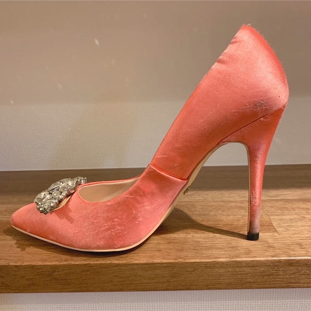 エミリアウィズ EmiriaWiz ピンク サテン パンプス ピンヒール 靴 5