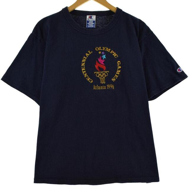 90年代 チャンピオン Champion AUTHENTIC ATHLETIC APPAREL ATLANTA OLYMPIC アトランタオリンピック 1996 スポーツTシャツ メンズXL ヴィンテージ /eaa317529