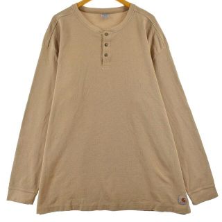 カーハート(carhartt)の古着 ビッグサイズ カーハート Carhartt ヘンリーネック サーマルロングTシャツ メンズXXXL /eaa317043(Tシャツ/カットソー(半袖/袖なし))