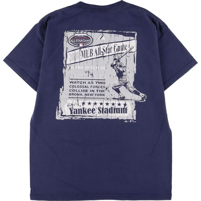 古着 マジェスティック Majestic 2008 MLB ALL-STAR GAME 両面プリント スポーツプリントTシャツ メンズM  /eaa318281