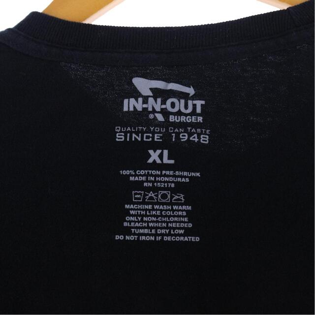 古着 IN-N-OUT BURGER CALIFORNIA 両面プリント ロングTシャツ ロンT メンズXL /eaa317062