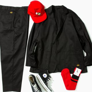 ディッキーズ(Dickies)の20SS Dickies×TRIPSTER×BEAMS スーツ 黒セットアップＬ(セットアップ)