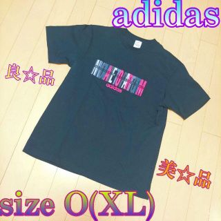 アディダス(adidas)の♈美品♈メンズ♈adidas　半袖シャツ ブラック　★サイズO★(Tシャツ/カットソー(半袖/袖なし))