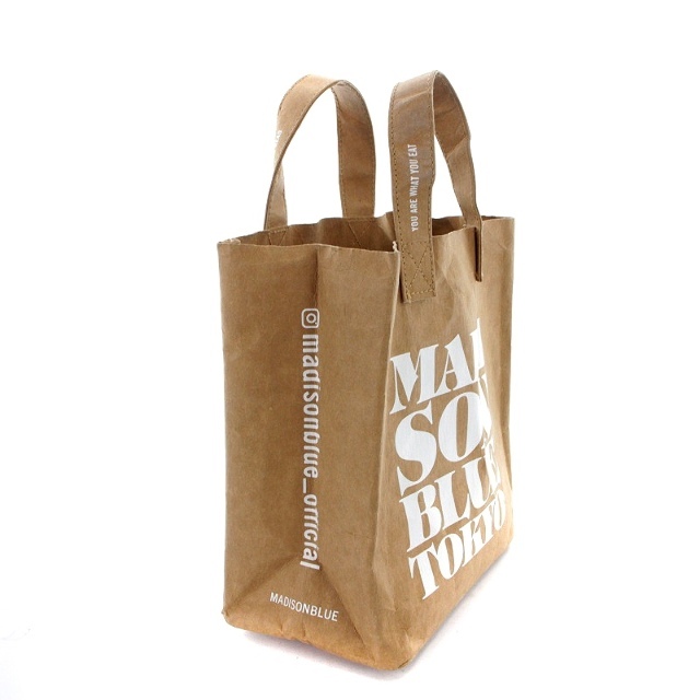 MADISONBLUE(マディソンブルー)のマディソンブルー ペーパーバッグ トートバッグ 茶 レディースのバッグ(トートバッグ)の商品写真