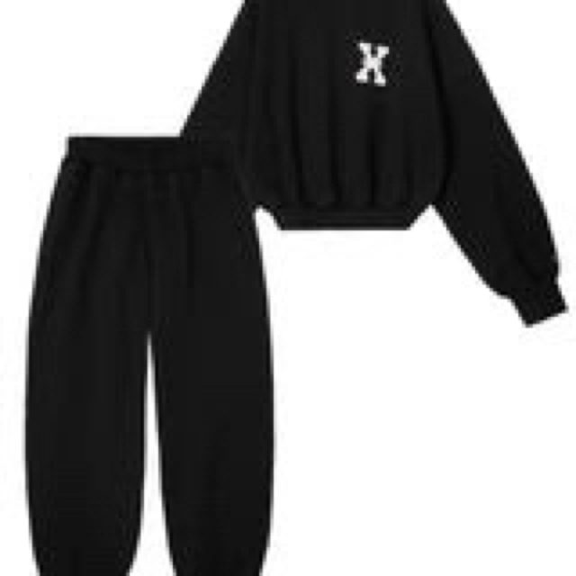 X-girl × NICO SWEAT SET UP - BLACK