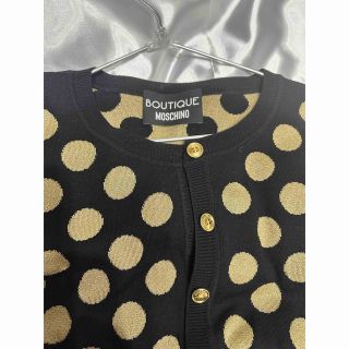 MOSCHINO - モスキーノ レースニット素材カーディガンボレロ美品(1162