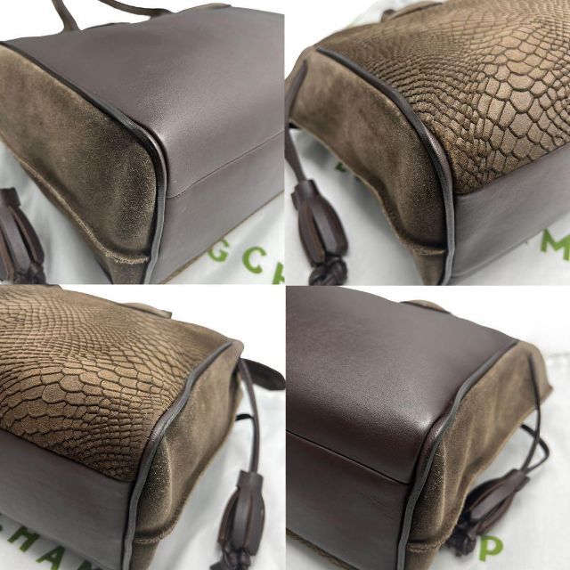 美品✨】ロンシャン ペネロペ ハンドバッグ タッセル 内総柄 クロコ