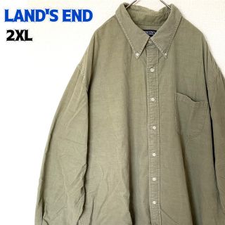 ランズエンド BDシャツ メンズ レディース ゆるだぼ アースカラー 2XL