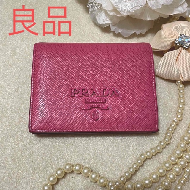 正規品の販売 良品♡PRADA二つ折り財布♡サファイアーノ