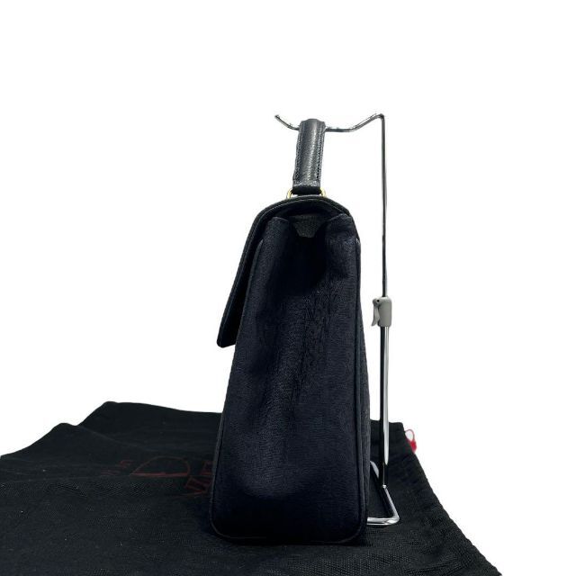 【極美品✨】VALENTINO GARAVANI ハンドバッグ ロゴ総柄 紺色
