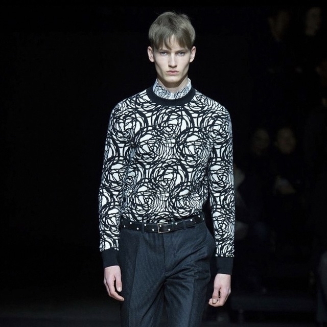 DIOR HOMME - Dior homme 14aw 薔薇ニットの通販 by K|ディオールオム