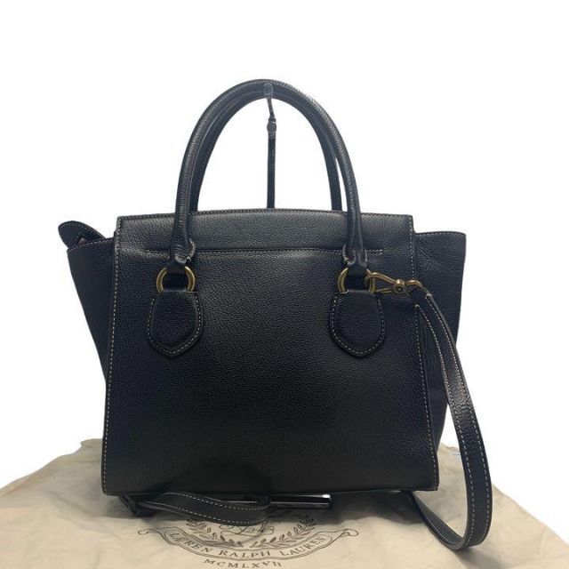極美品✨】ラルフローレン リッキー ショルダーバッグ 2way レザー 黒