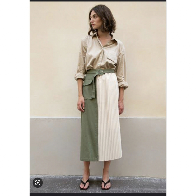 L'Appartement DEUXIEME CLASSE(アパルトモンドゥーズィエムクラス)のFrankie shop  Half Pleated Skirt レディースのスカート(ロングスカート)の商品写真