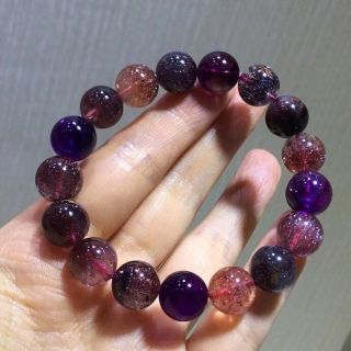 ⭐︎【高級】フラワー パープルルチル スーパーセブン ブレスレット 11.5mm(ブレスレット)