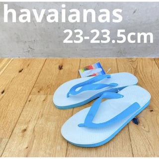 ハワイアナス(havaianas)の新品送料込み　ハワイアナス　サンダル　ブルー　23.5cm(ビーチサンダル)