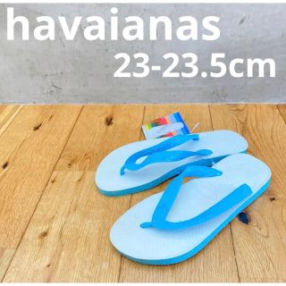 ハワイアナス(havaianas)の新品送料込み　ハワイアナス　サンダル　ブルー　23.5cm(ビーチサンダル)