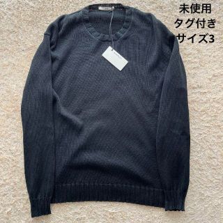 オーラリー(AURALEE)の【未使用】AURALEE FLAT YARN KNIT ブラック サイズ3(ニット/セーター)