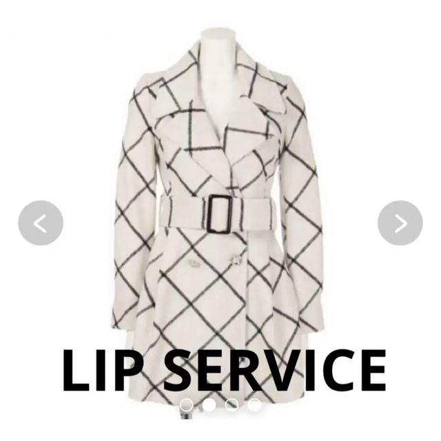 LIP SERVICE(リップサービス)のLIP SERVICE チェックフレアトレンチコート レディースのジャケット/アウター(トレンチコート)の商品写真