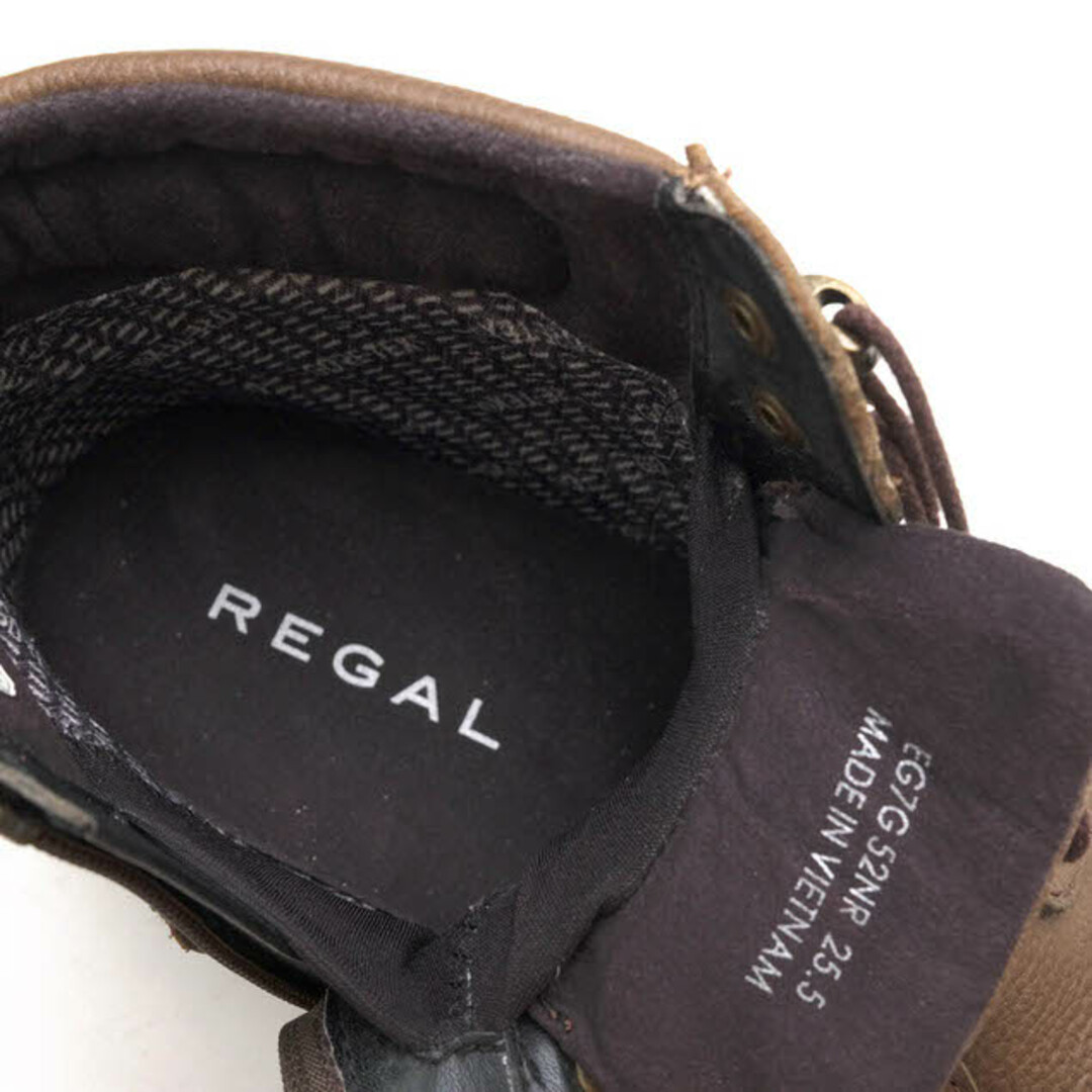 リーガル／REGAL ワークブーツ シューズ 靴 メンズ 男性 男性用レザー 革 本革 オリーブ カーキ  52NR セメンテッド式 プレーントゥ サイドジップ 7