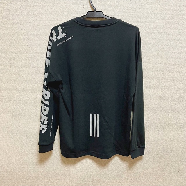 【B292】 adidas デカロゴ プリント NHL ロンT ブラック